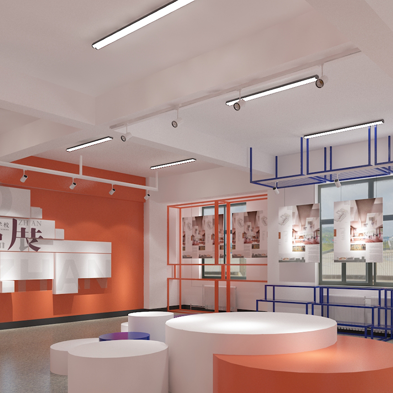 秦皇岛烟台展厅设计——学校作品展厅设计施工